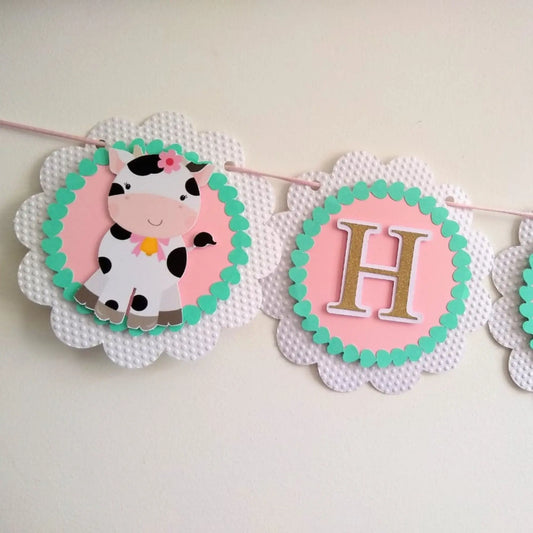 Pink Farm Birthday Banner Farm Party Decorations Farm Birthday Party  Girl Barnyard Party Farm Girl Birthday Banner Pink Farm Birthday Theme Mi tienda