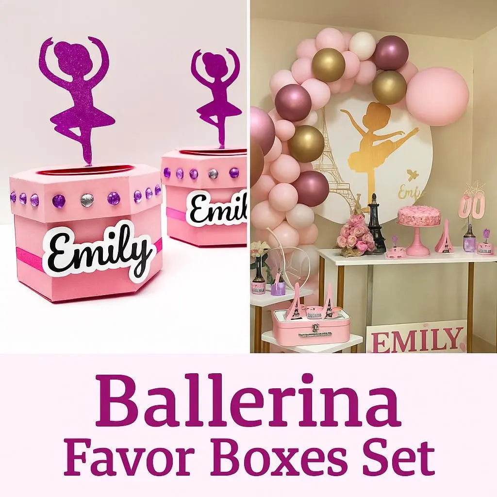 Ballerina Favor Box – Pink Tutu Ballet Birthday Party Treat Box for Girls Dance Theme Mi tienda