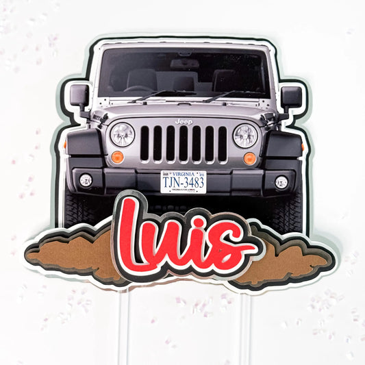 Off Road Cake Topper - Jeep Party Decorations - 4x4 Cake Topper - Rugged Birthday Decor - Jeep-Inspired Party - Toyota Off-Road Party Decor Mi tienda
