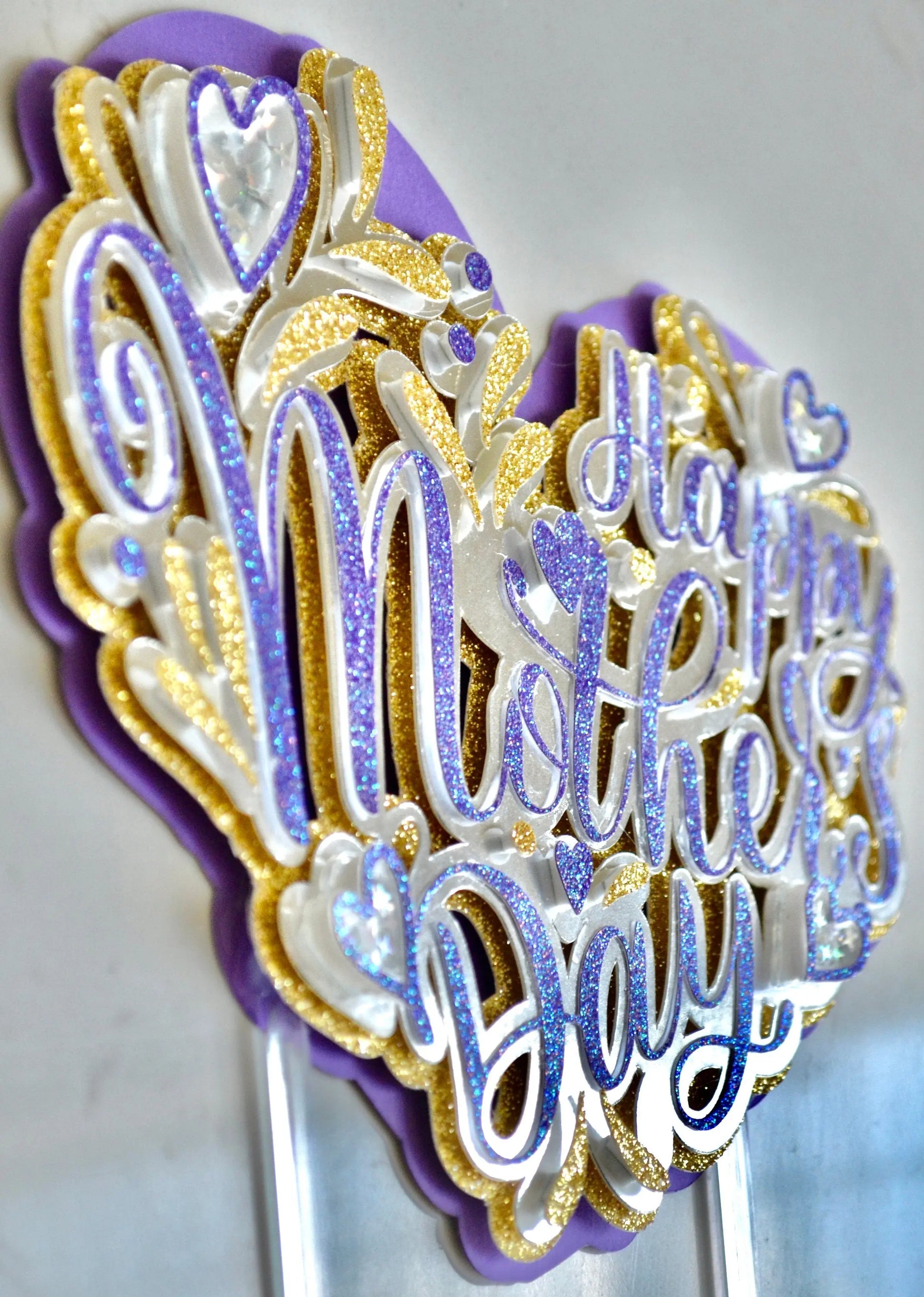 Happy Mother's Day Cake Topper, Mother's Day Party Decorations, Mother's Day Centerpiece, Glitter Cake Topper, Mom Gift, Sparkly Topper Mi tienda