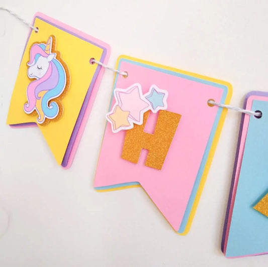 Unicorn Happy Birthday Banner Unicorn Party Decorations Rainbow Unicorn Birthday Unicorn Theme Party Unicorn Banner Unicorn Party Mi tienda