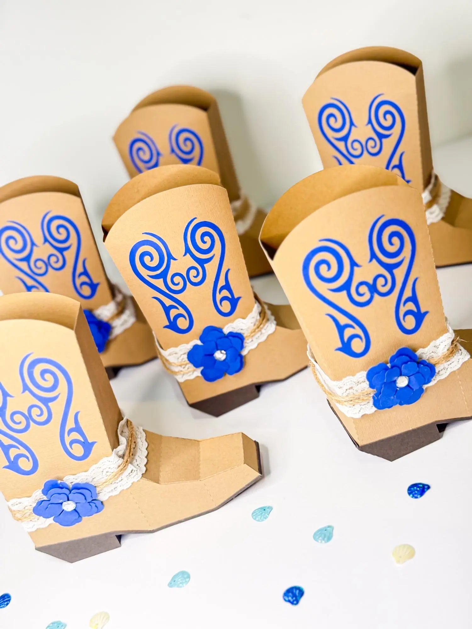 Blue Cowboy Boots Favor Box – Western Party Decorations, Cowgirl Birthday Favors, Rodeo Party Gift Box, Cowboy Theme Treat Box Mi tienda