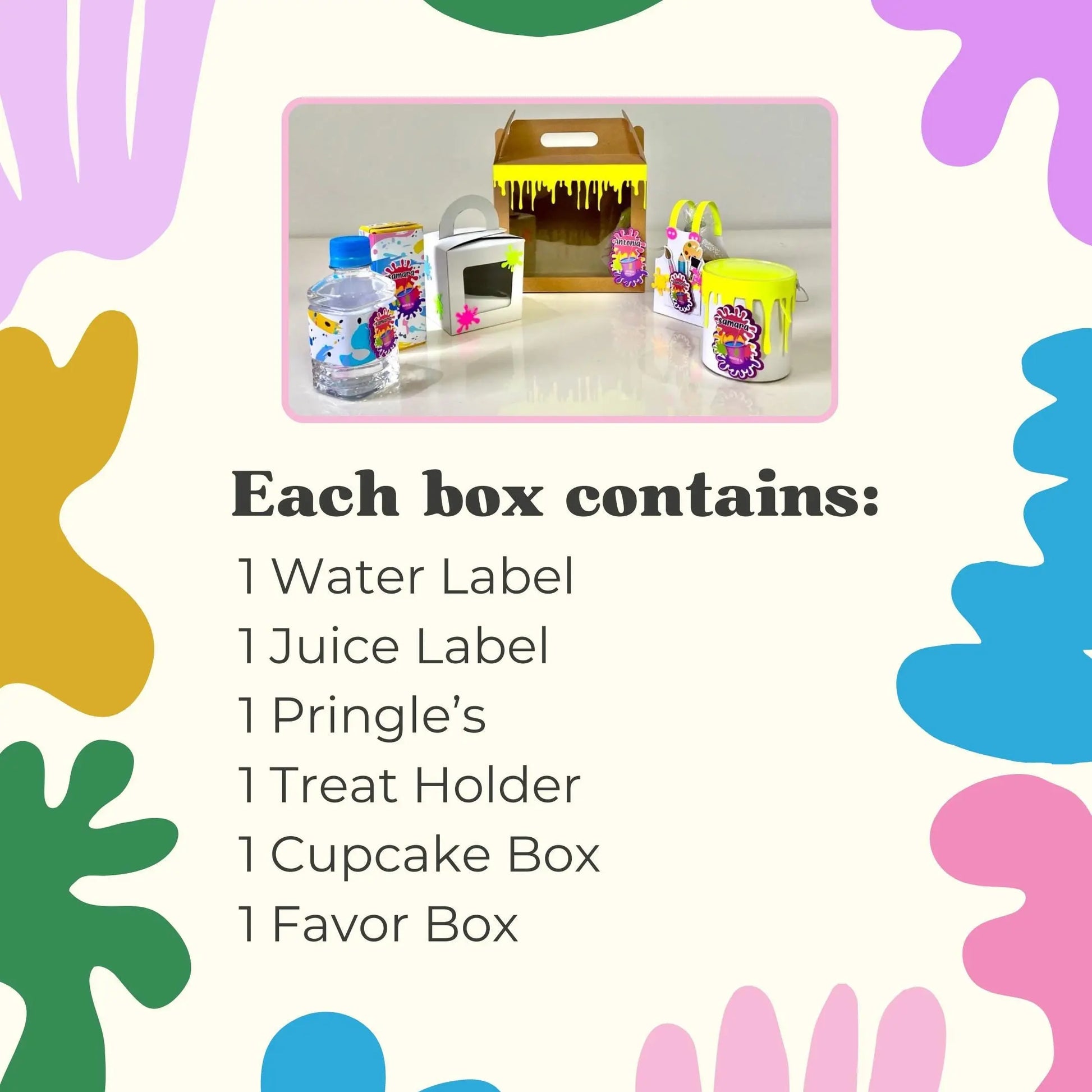 Personalized Kids Paint Party Favor Box Set | Art-Themed Birthday Party Favors | Fun Paint Party Decor Mi tienda