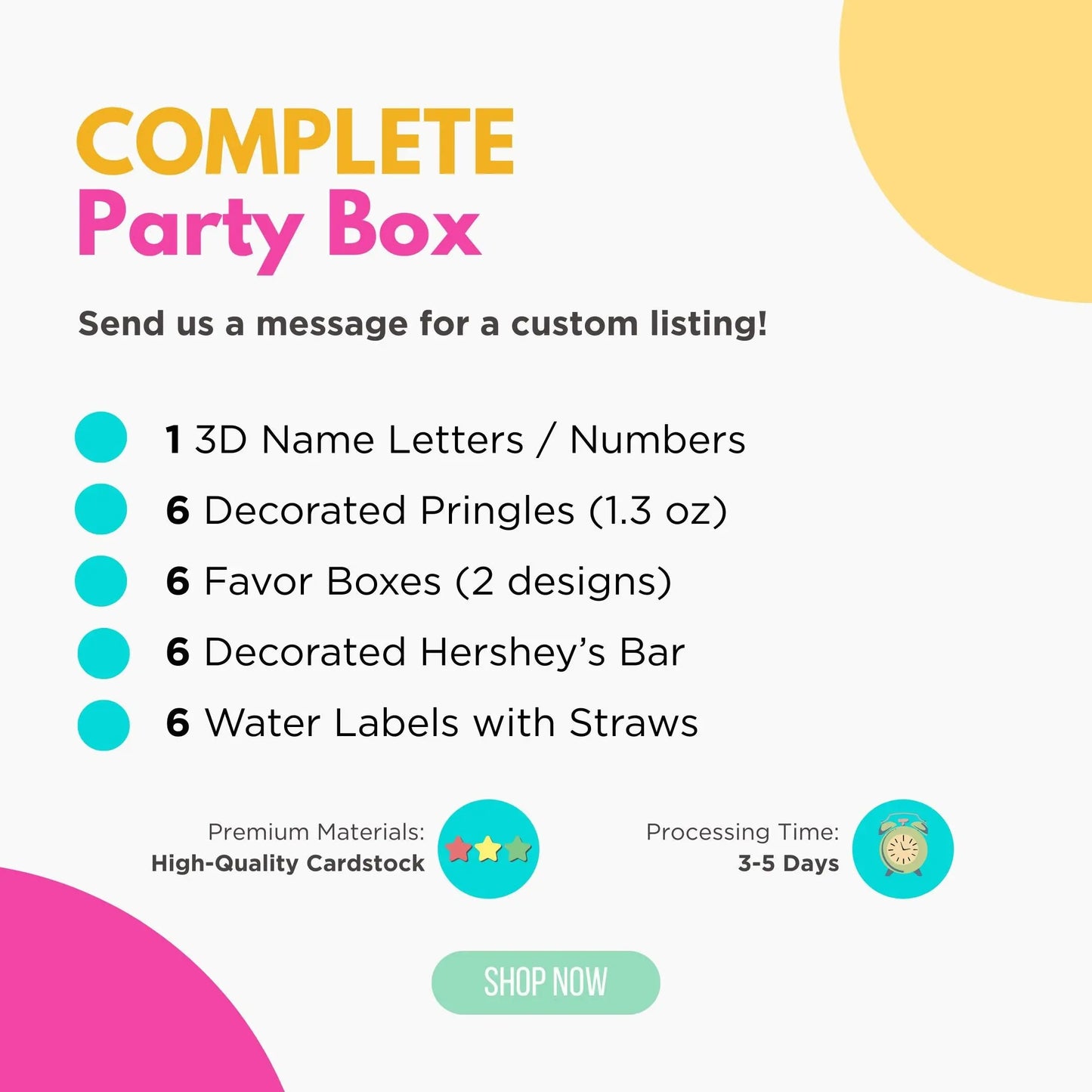 Racing Birthday Party Favor Bundle – Motorcycle Theme Party Box, Custom Pringles, Favor Boxes, Hershey’s Bars, Water Labels Mi tienda