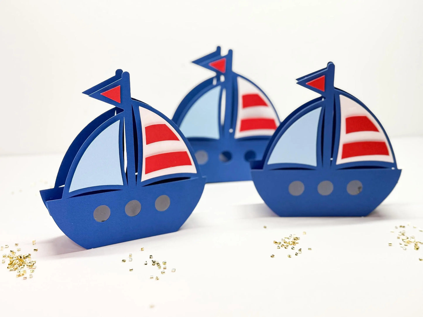 Personalized Nautical Candy Box - Sailboat Party Favor - Anchor Baby Shower Gift - Ahoy It’s a Boy Decoration - Nautical Party Favor Mi tienda