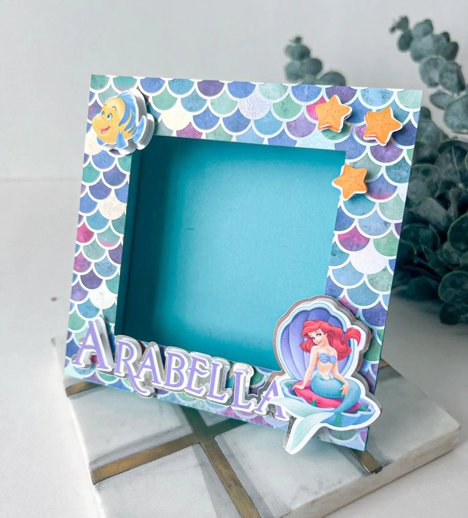 Personalized Mermaid Photo Frame | Little Mermaid Party Favor Mi tienda