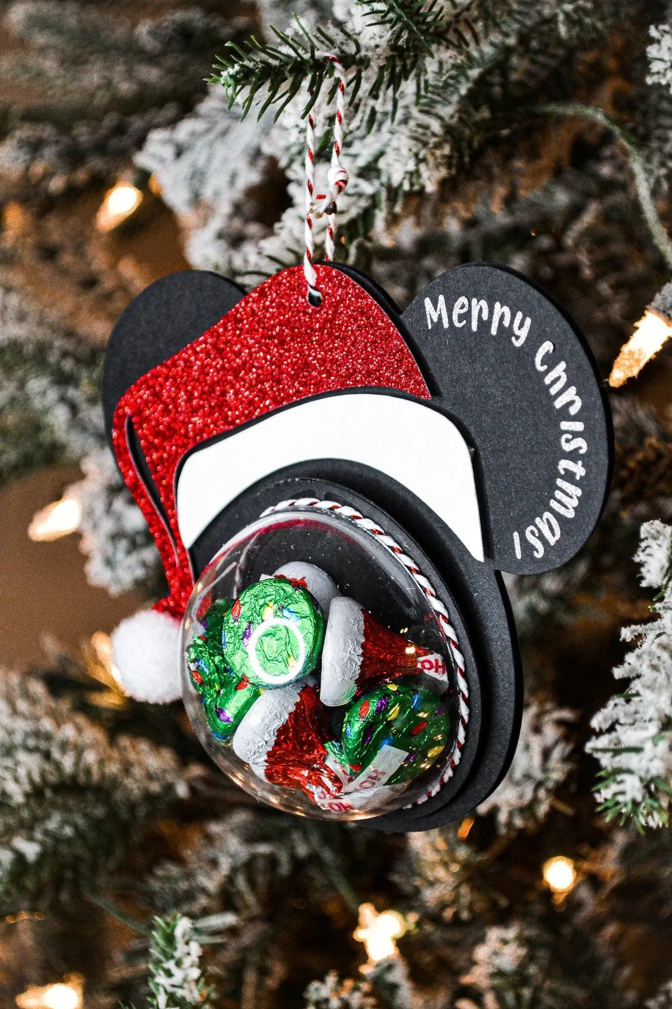 Mickey Mouse Christmas Ornament Candy Holder Christmas Gift for Kids Ornament Custom Minnie and Mickey Ornament Candy Gifts Mi tienda