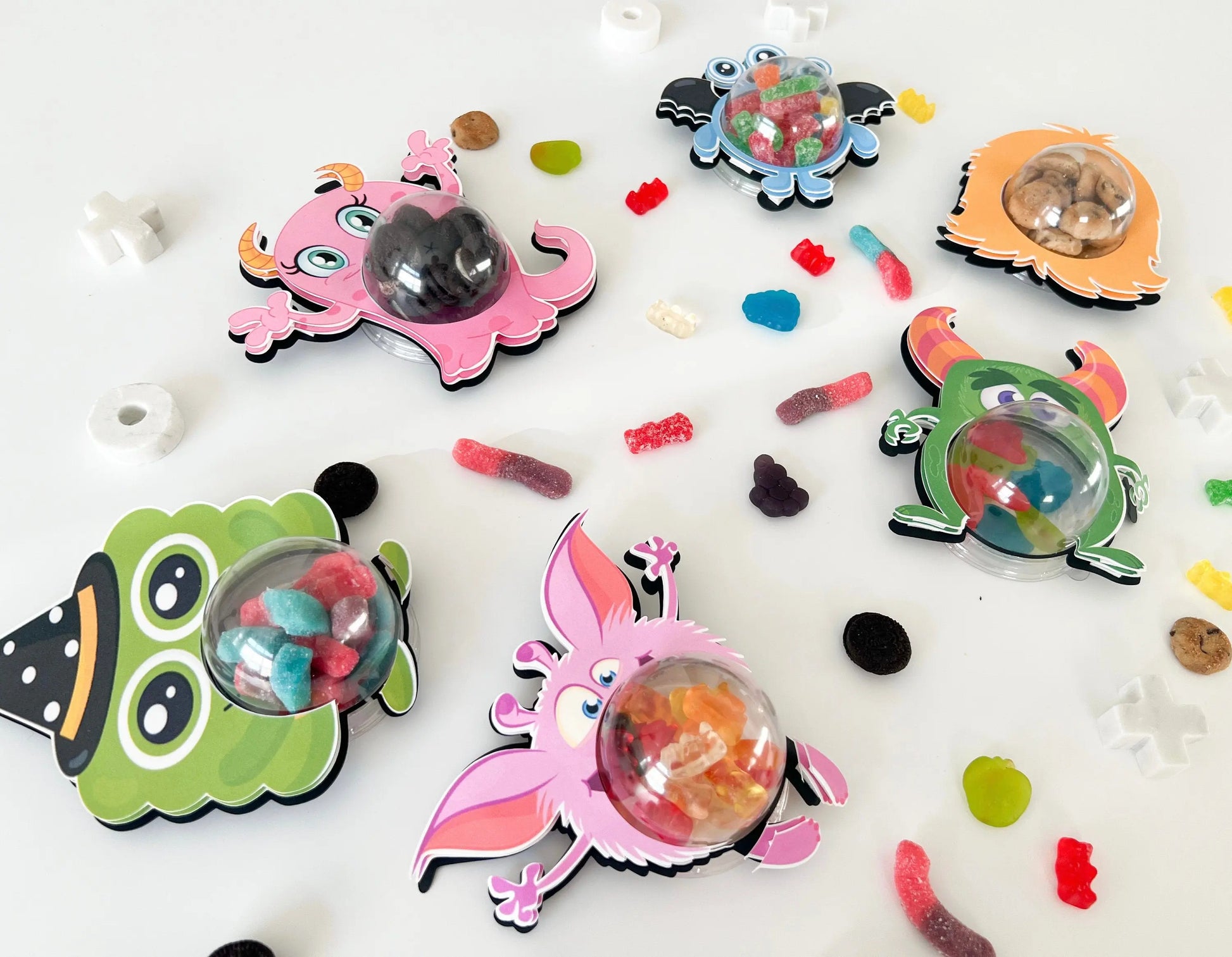 Cute Little Monsters Halloween Candy Holder – Trick or Treat Box for Kids – Spooky Party Favor and Ornament Gift Mi tienda
