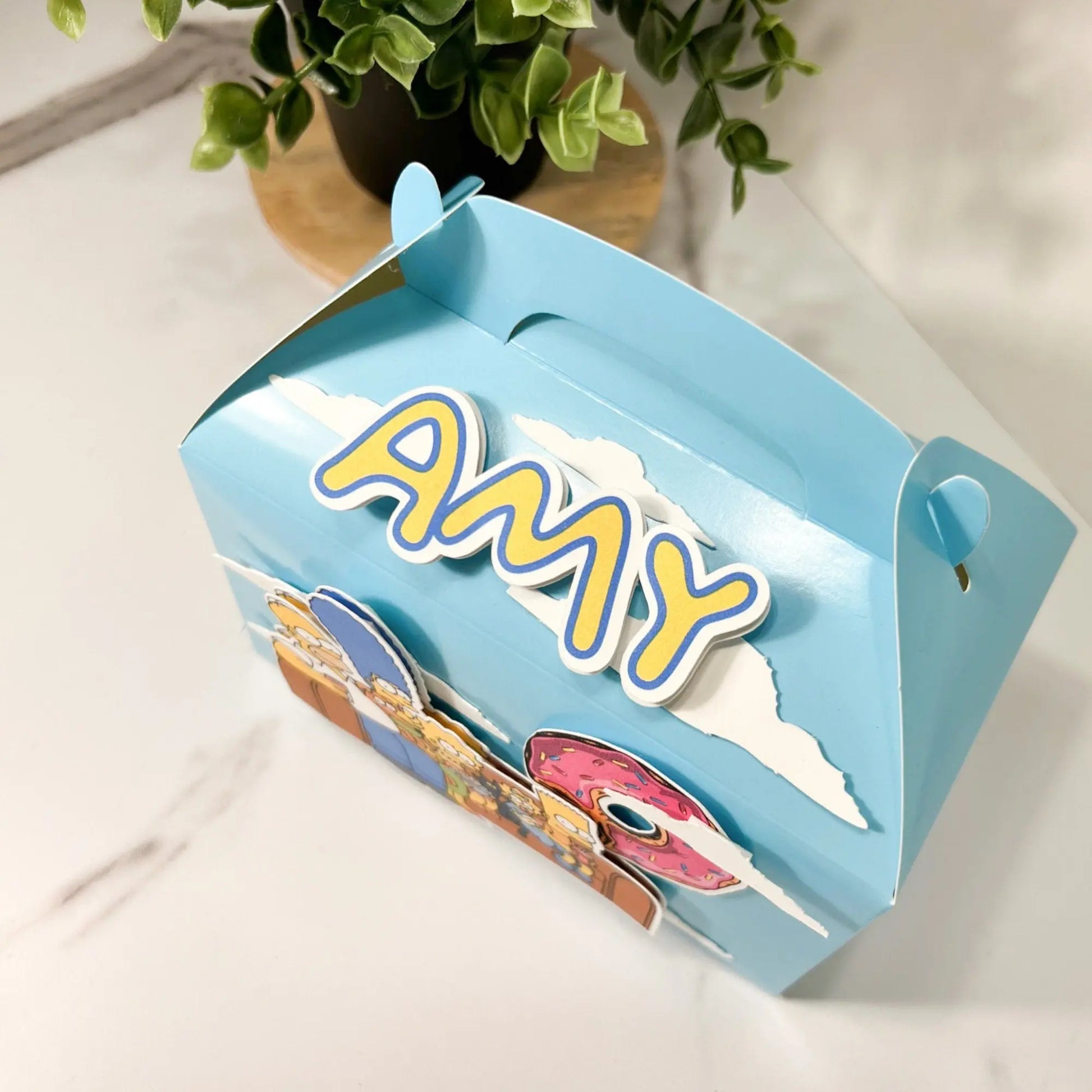 Simpsons Party Favor Box, Simpsons Party Decorations, Simpsons Birthday Theme, Simpsons Treat Box, Simpsons Goody Box Mi tienda