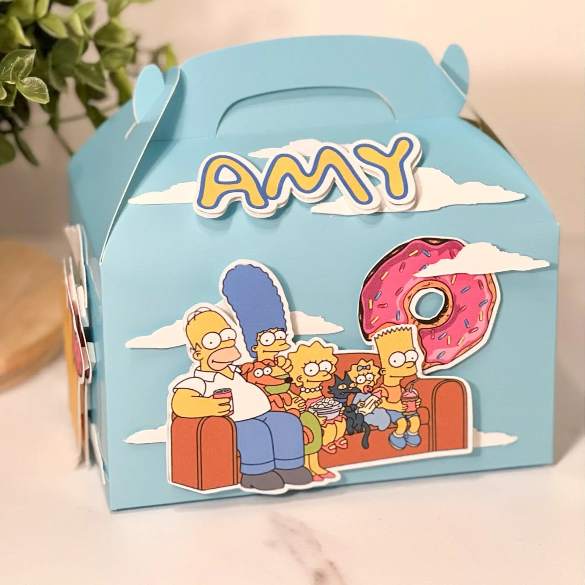 Simpsons Party Favor Box, Simpsons Party Decorations, Simpsons Birthday Theme, Simpsons Treat Box, Simpsons Goody Box Mi tienda