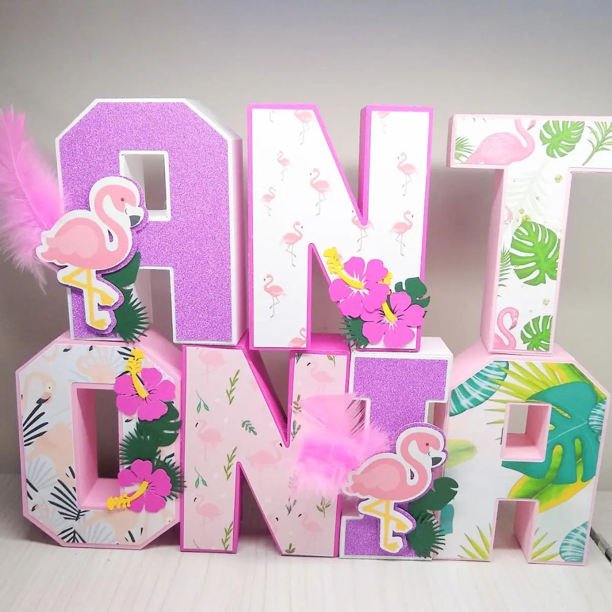 Flamingo 3D Letters Tropical Party Decorations  Flamingo Birthday Party Flamingo Theme Party Flamingo Table Decor Flamingo Centerpiece Mi tienda
