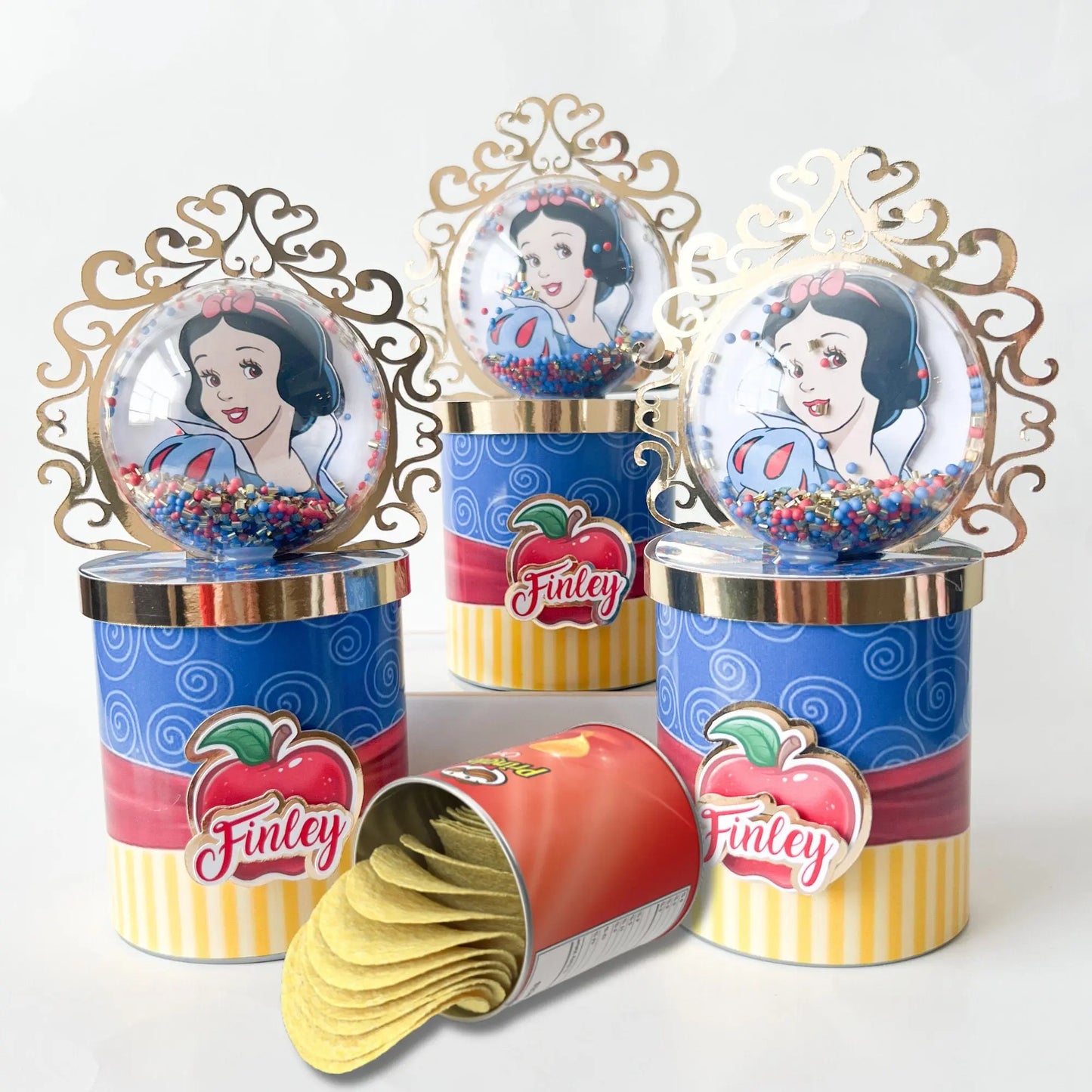 Snow White Party Favors, Snow White Party Decorations, Snow White Birthday Decor, Snow White Chips Can, Princess Party, Snow White Treats Mi tienda