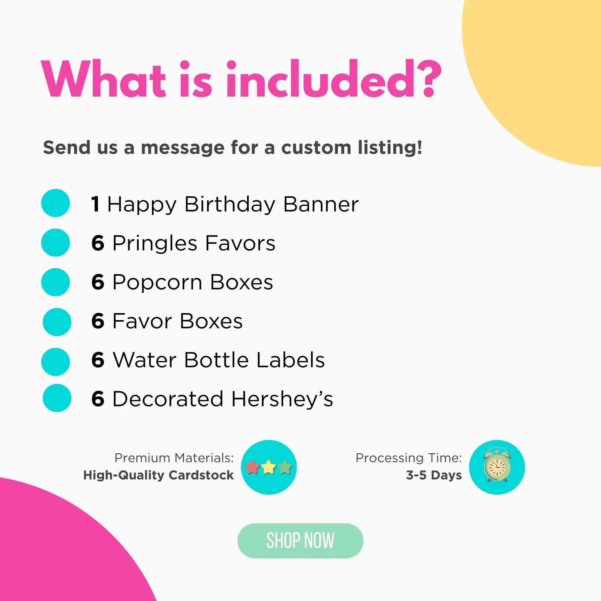 Soccer Birthday Party Decorations Bundle | Personalized Soccer Favors with Pringles, Popcorn Boxes, Candy Bars, Water Labels, Banner Mi tienda