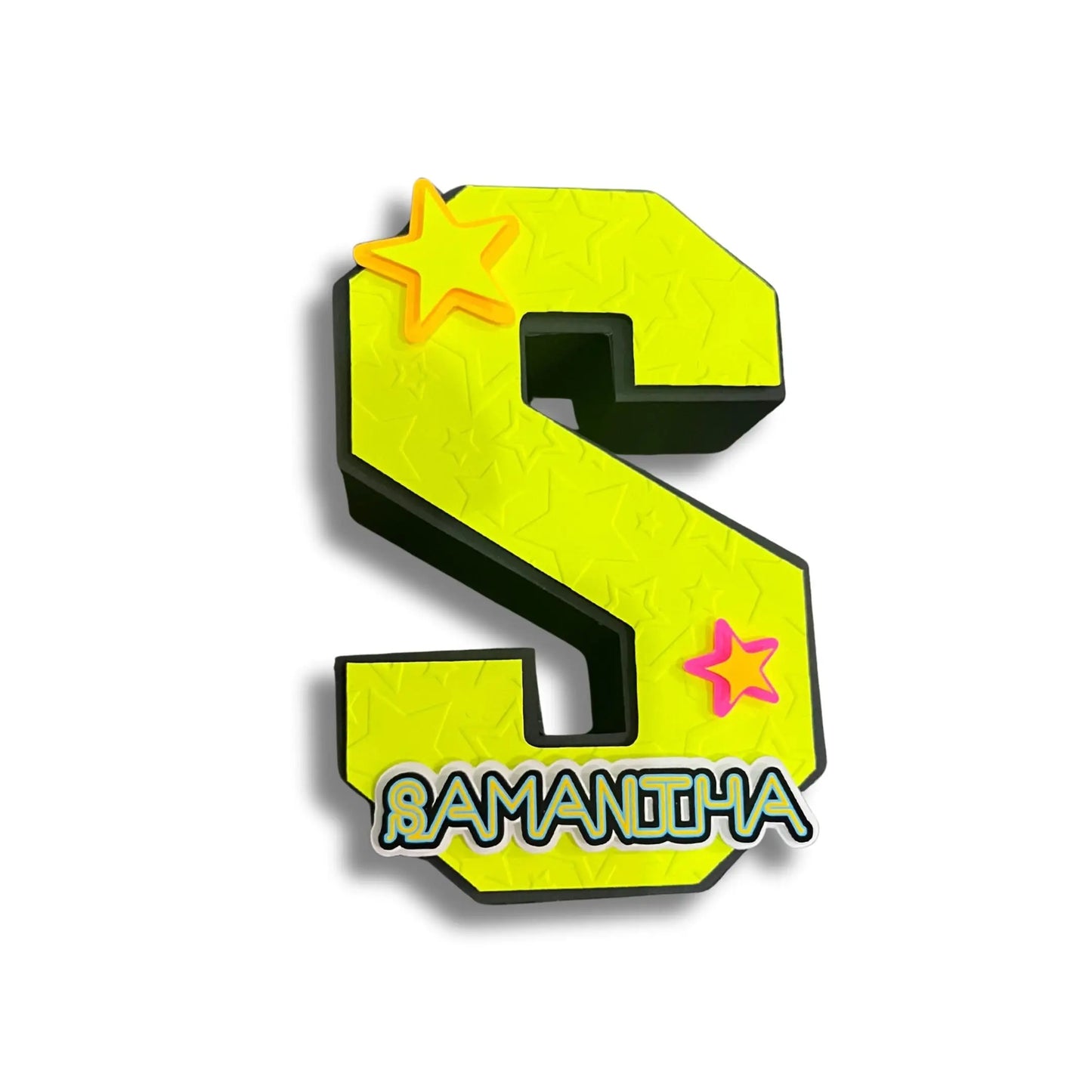 Neon 3D Letter Glow in the Dark Party Birthday Neon Theme Party Decorations Neon Custom Name Mi tienda