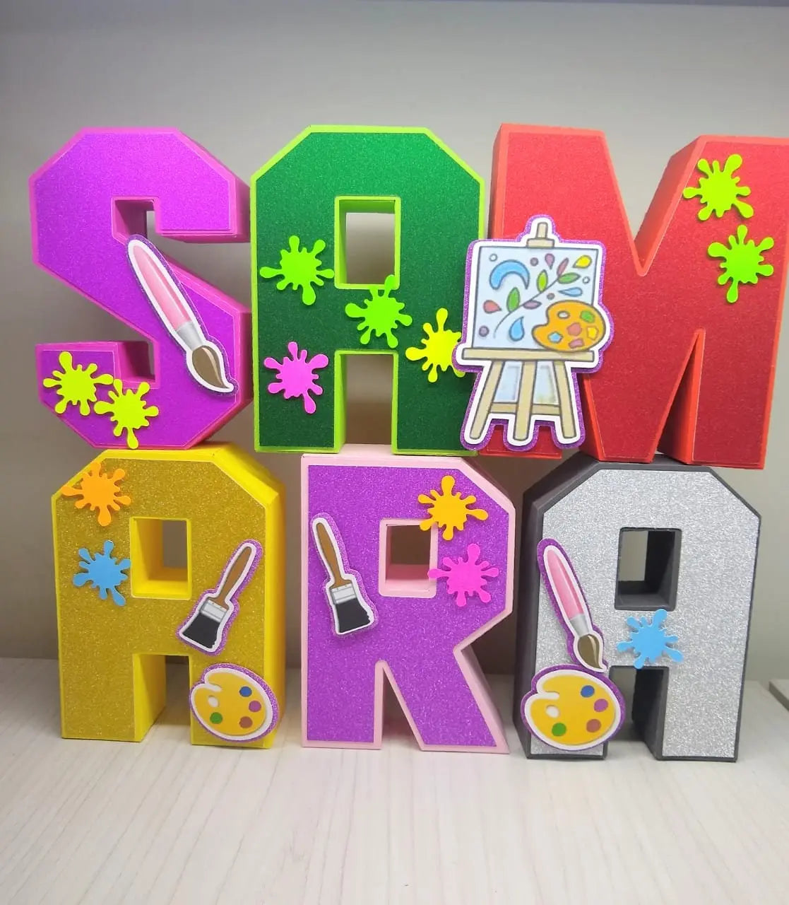 Art Party 3D Letters, Art Party Decorations, Art Birthday Party, Customized Letters, Paint Party, Artist Party Supplies Mi tienda