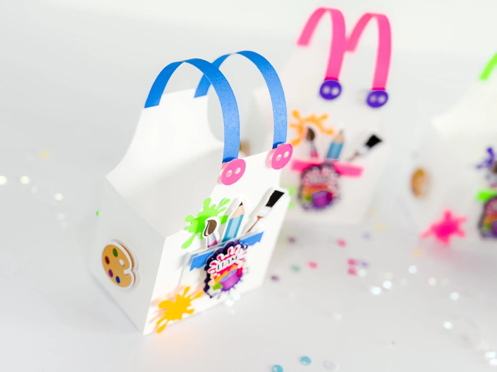 Kids Paint Suit Party Favor Box | Custom Artist Supply Box | Paint Birthday Party Candy Holder | Art Themed Party Favor for Kids | Set of 6 Mi tienda