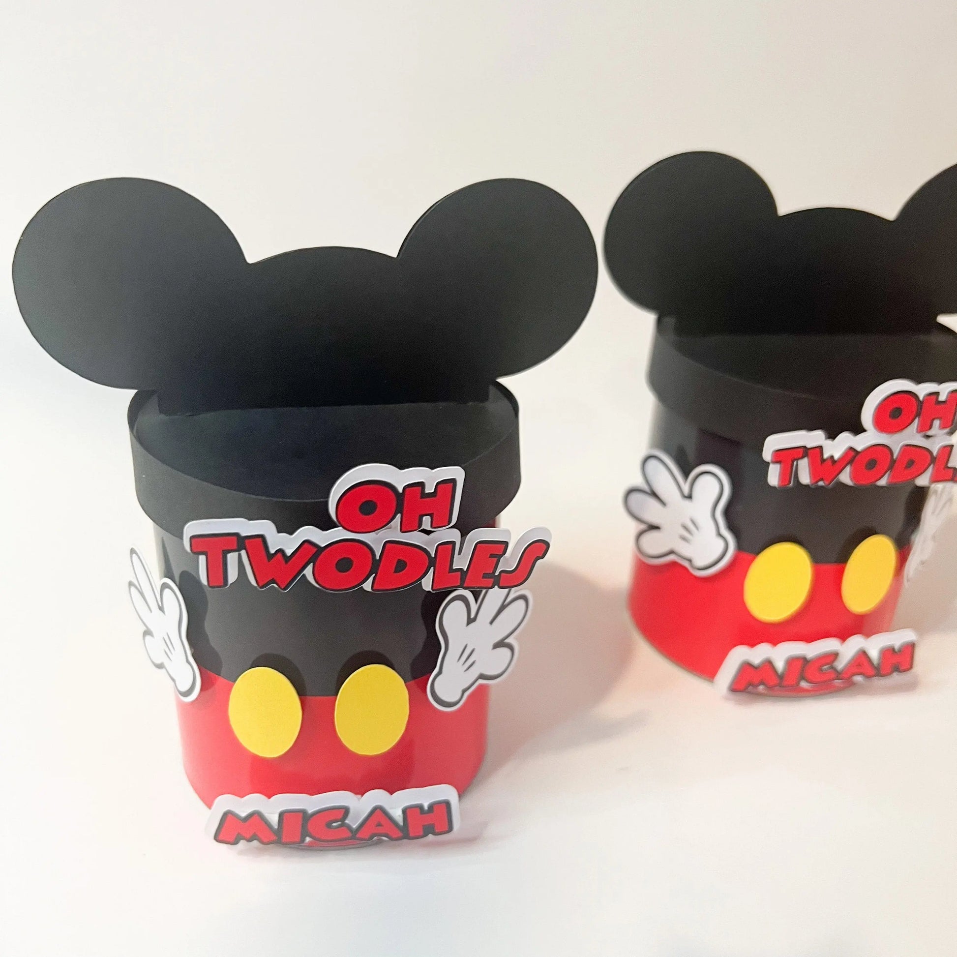 Mickey Mouse Party Favors: “Oh Twodles” Custom 1.3oz Pringles Can, Red Birthday Decor Mi tienda