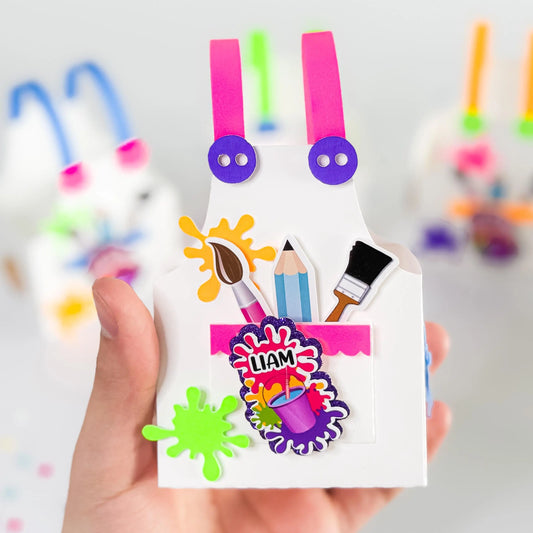Kids Paint Suit Party Favor Box | Custom Artist Supply Box | Paint Birthday Party Candy Holder | Art Themed Party Favor for Kids | Set of 6 Mi tienda