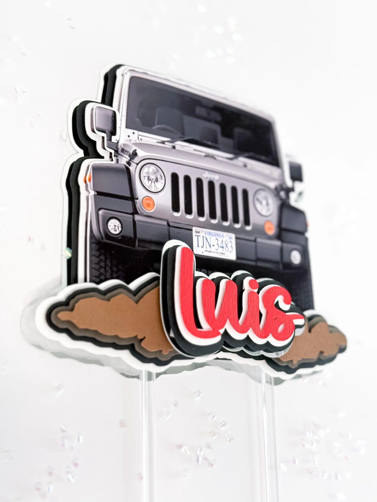 Off Road Cake Topper - Jeep Party Decorations - 4x4 Cake Topper - Rugged Birthday Decor - Jeep-Inspired Party - Toyota Off-Road Party Decor Mi tienda