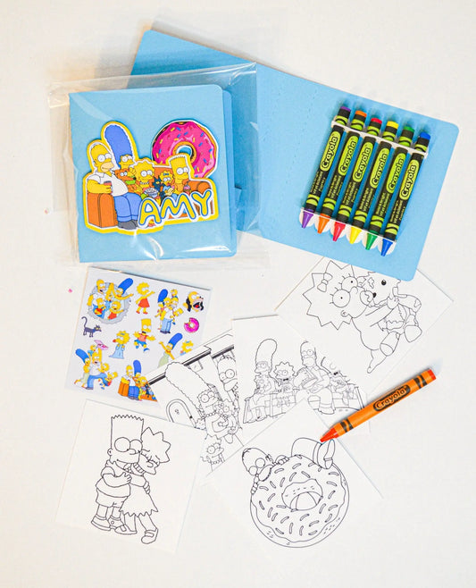 Simpsons Coloring Book, Simpsons Party Decorations, Simpsons Party Favors, Coloring Pages, Simpson Birthday Decoration, Sticker Sheet Mi tienda