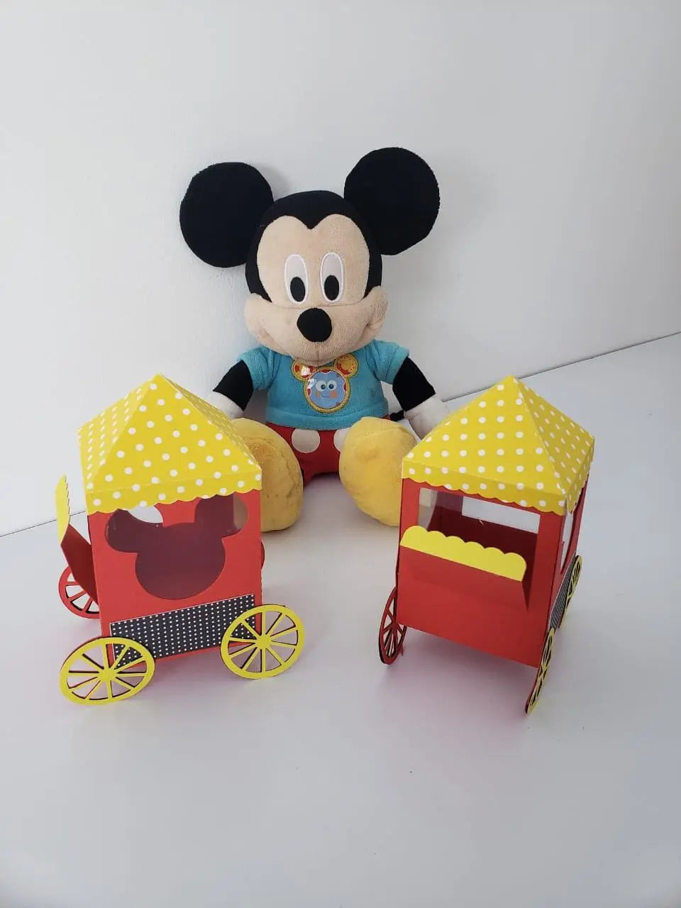 Popcorn Cart Favor Box | Mickey Inspired Party Box | Birthday Party Decoration Mi tienda