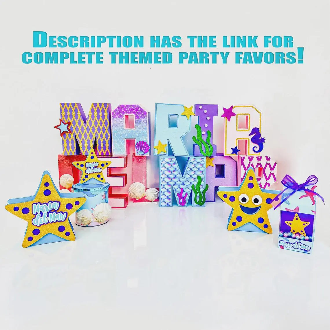 Starfish Treat Boxes | Under the Sea Party Favors | Kids Birthday or Baby Shower Decor Mi tienda