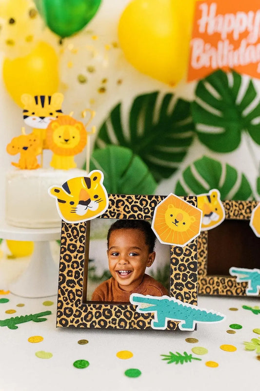 Safari Jungle Photo Frame Favor | Leopard Print | Custom Name Mi tienda