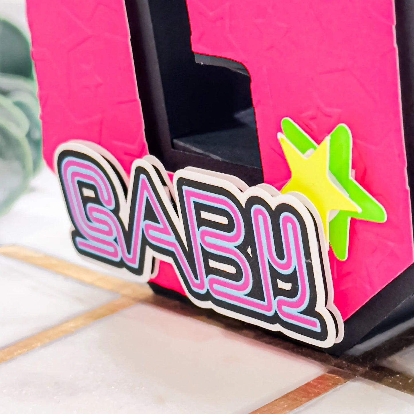 Neon 3D Letter Glow in the Dark Party Birthday Neon Theme Party Decorations Neon Custom Name Mi tienda
