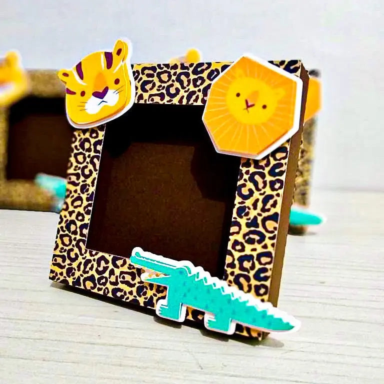 Zoo Animal Photo Frame Favor | Jungle Safari Keepsake for Kids Mi tienda