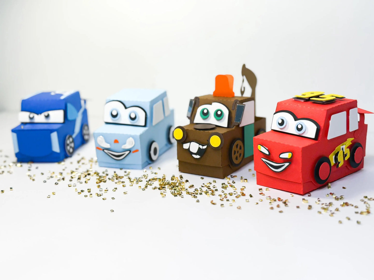 Cars Party Favors - Candy Boxes & Treat Holders | Personalized Kids Party Supplies | Cars-Themed Birthday Favors - Set of 4 Mi tienda