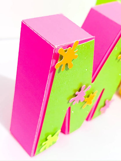Neon Glow in the Dark Birthday Party 3D Letters - Custom Glow Party Decor - Neon Name Sign - Glow Theme Party Prop - Personalized Letters Mi tienda