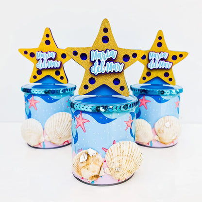 Under the Sea Birthday Party Set: Custom 3D Name Letters, Ocean Favors & Party Boxes Mi tienda
