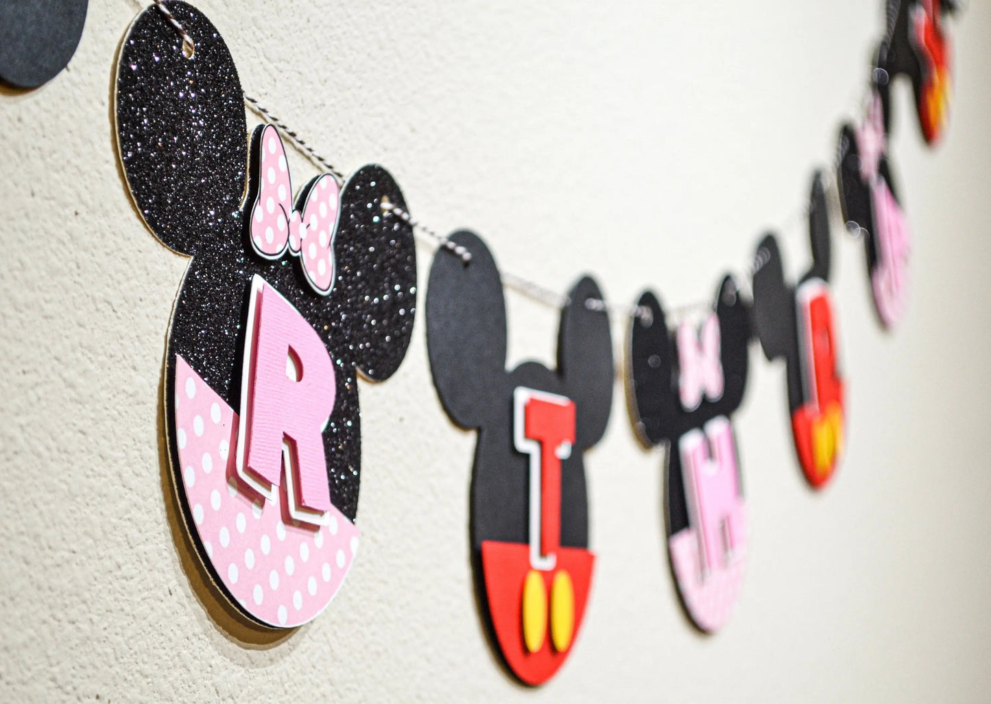 Mickey and Minnie Birthday Banner, Mickey and Minnie Party Decorations, Custom Mickey Banner, Mickey and Minnie Happy Birthday Banner Mi tienda