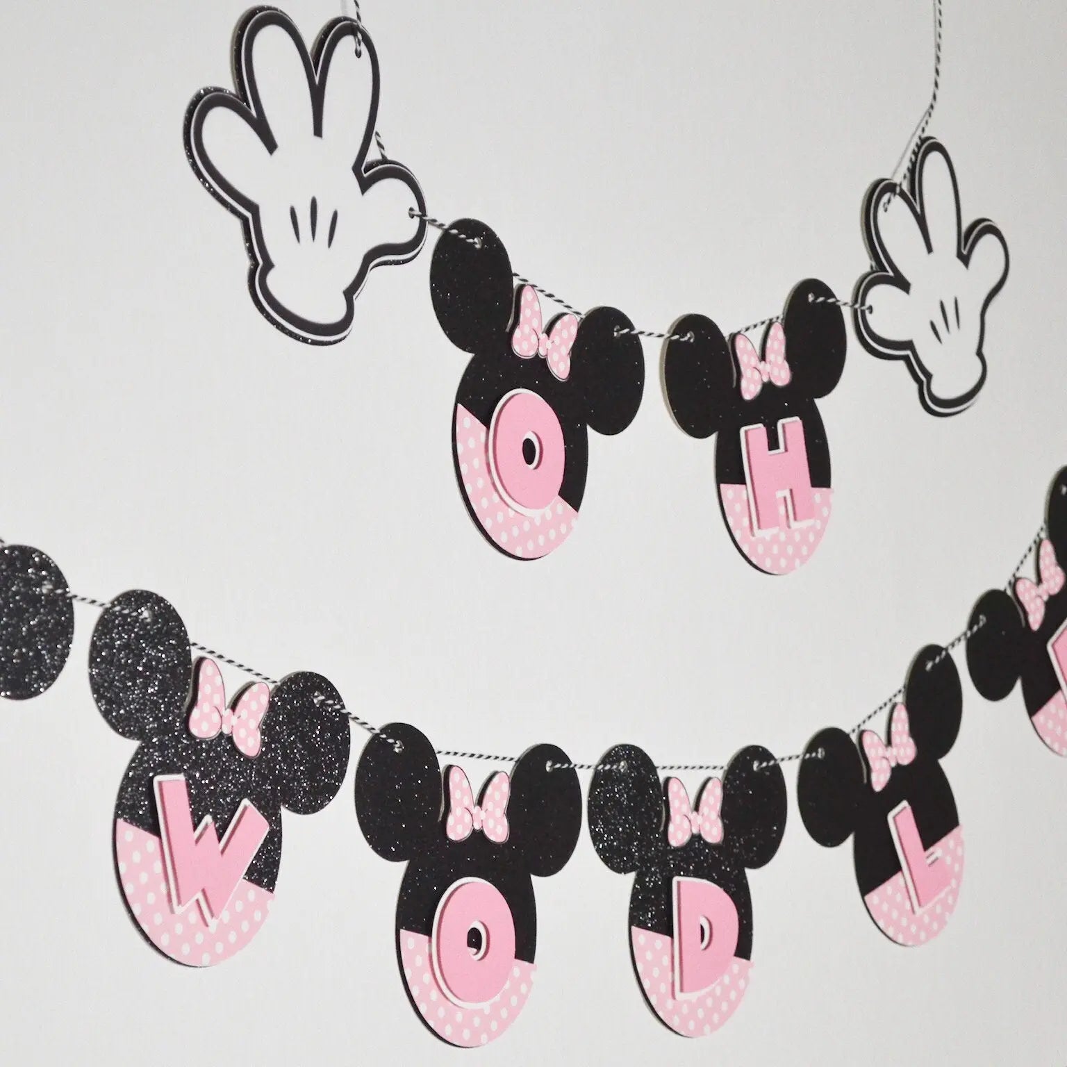 Oh Twodles Birthday Banner – Minnie Mouse 2nd Birthday Party Decor Mi tienda