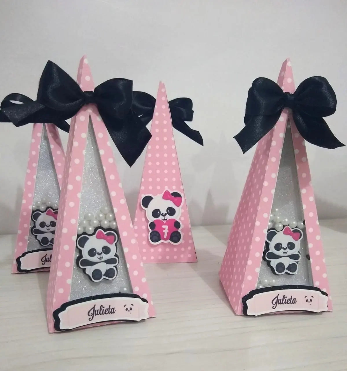 Panda Party Favor Boxes – Personalized Panda Birthday or Baby Shower Decor Mi tienda