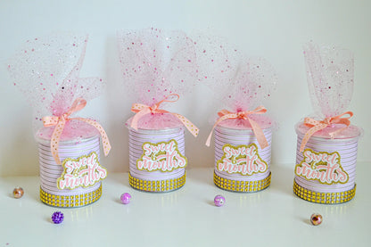 Half Birthday Favor Chips Can - Personalized Keepsake for 1/2 Birthday, Sweet 6 Months Party Decor, Custom Girl Milestone Gift Mi tienda