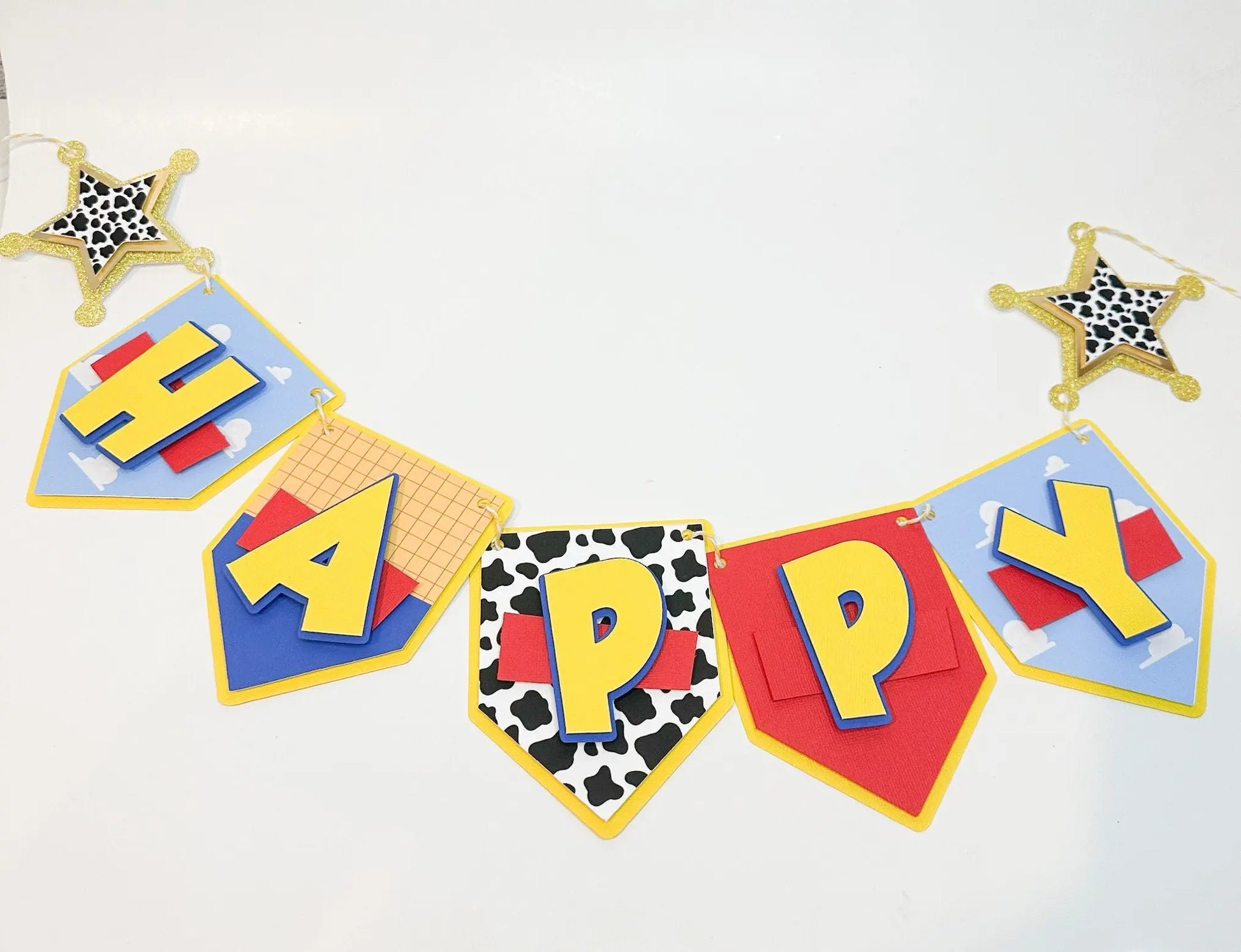 Toy Story Birthday Banner - Woody Theme, Customizable Party Decor, Cowboy Birthday Banner, Toy Story Party Decorations, Personalized Banner Mi tienda