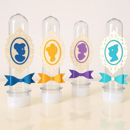 Princess Party Favor Tubes – Set of 4 Candy Containers, Birthday & Baby Shower Party Favors Mi tienda