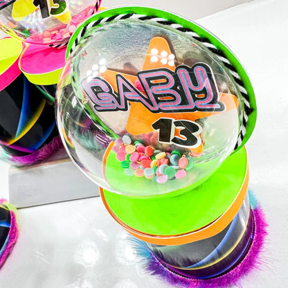 Neon Party Favors, Neon Party Decorations, Neon Birthday Decorations, Neon Party, Teens Birthday, Neon Chips Can Mi tienda