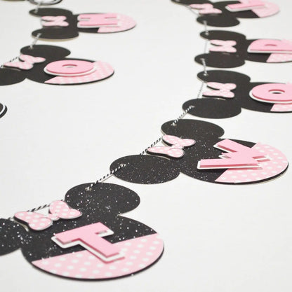 Oh Twodles Birthday Banner – Minnie Mouse 2nd Birthday Party Decor Mi tienda