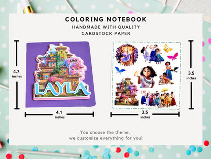 Halloween Coloring Book Party Favor – Personalized Kids Activity Pack with Crayons & Stickers | Orange or Purple Gift Mi tienda