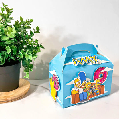 Simpsons Party Favor Box, Simpsons Party Decorations, Simpsons Birthday Theme, Simpsons Treat Box, Simpsons Goody Box Mi tienda