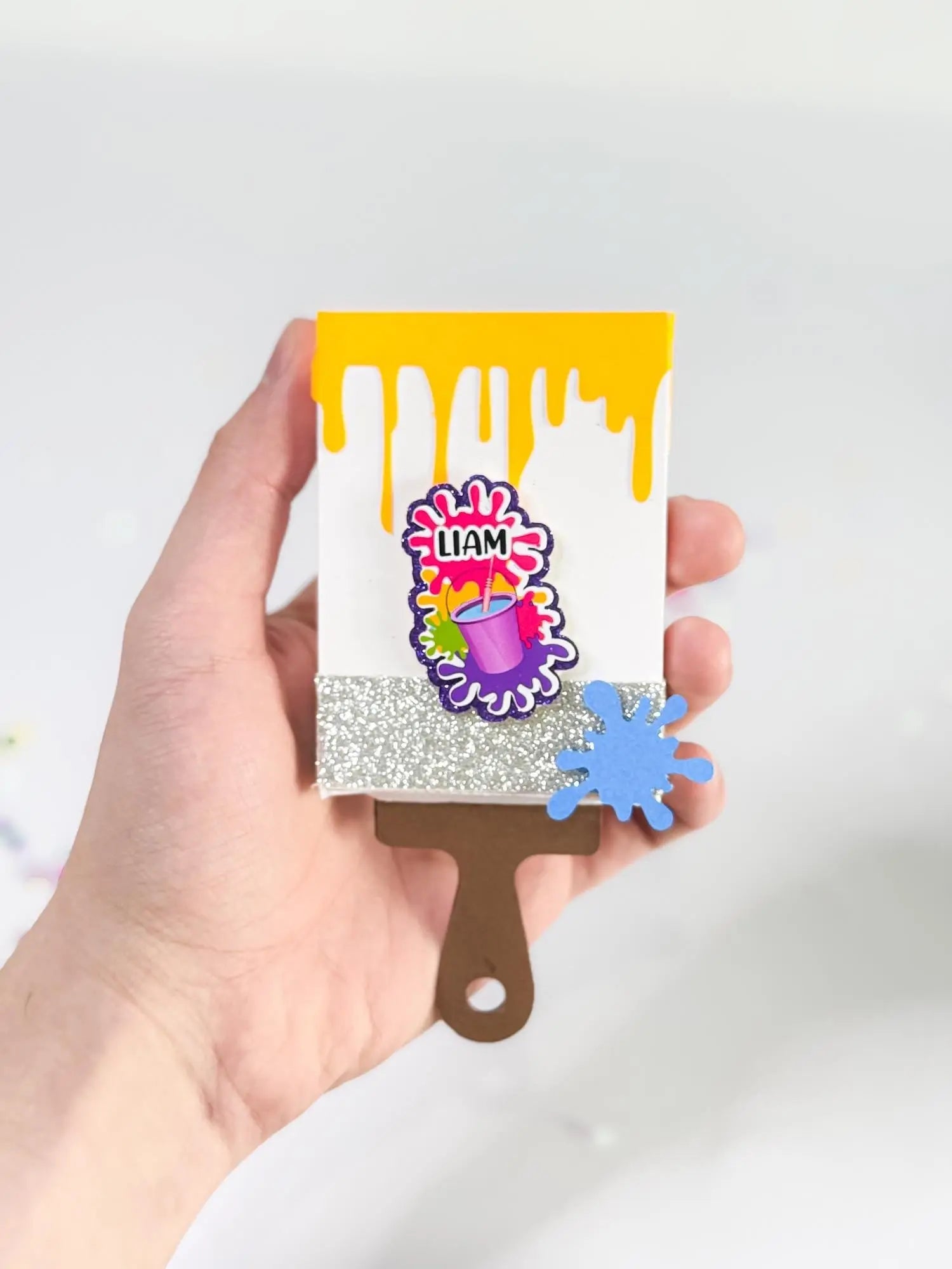 Paintbrush Party Favor Box | Art Theme Candy Holder for Kids Birthday | Artist Party Goodie Box - Set of 6 Mi tienda