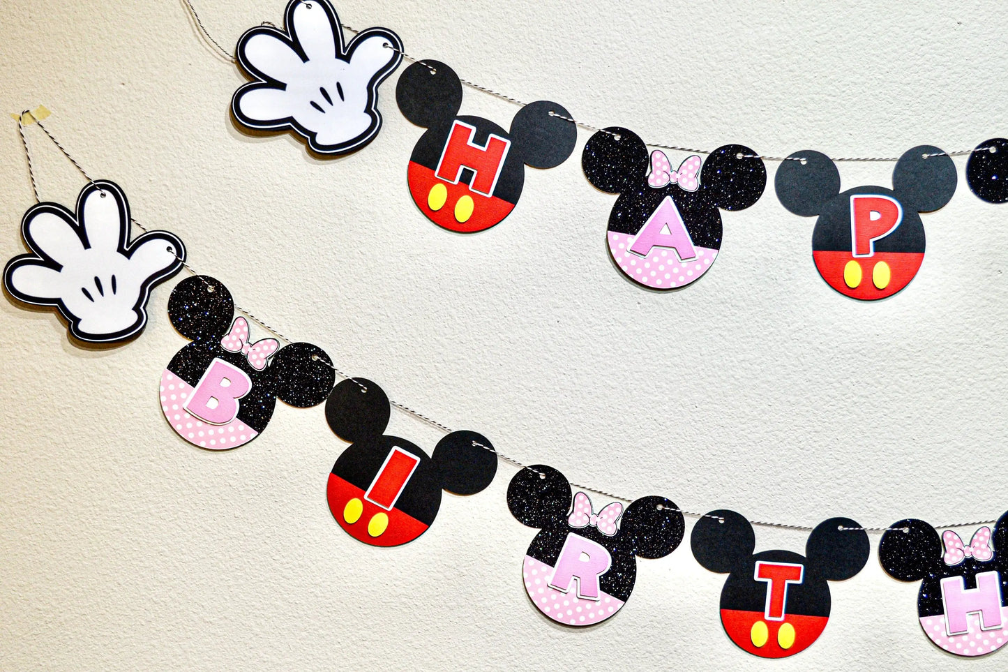 Mickey and Minnie Birthday Banner, Mickey and Minnie Party Decorations, Custom Mickey Banner, Mickey and Minnie Happy Birthday Banner Mi tienda