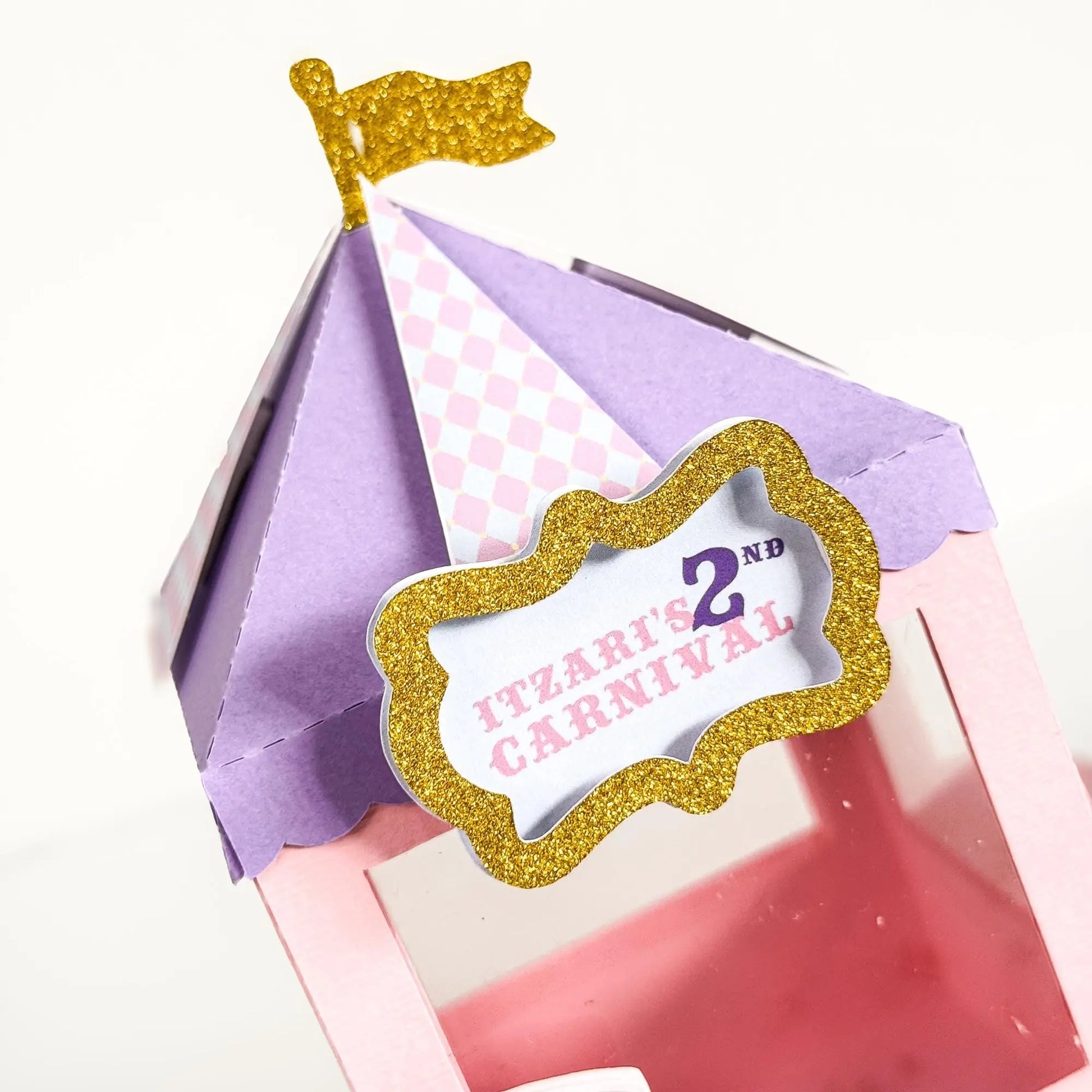 Custom Circus Carriage Treat Boxes – Personalized Pastel Birthday Favor, Set of 6 Mi tienda