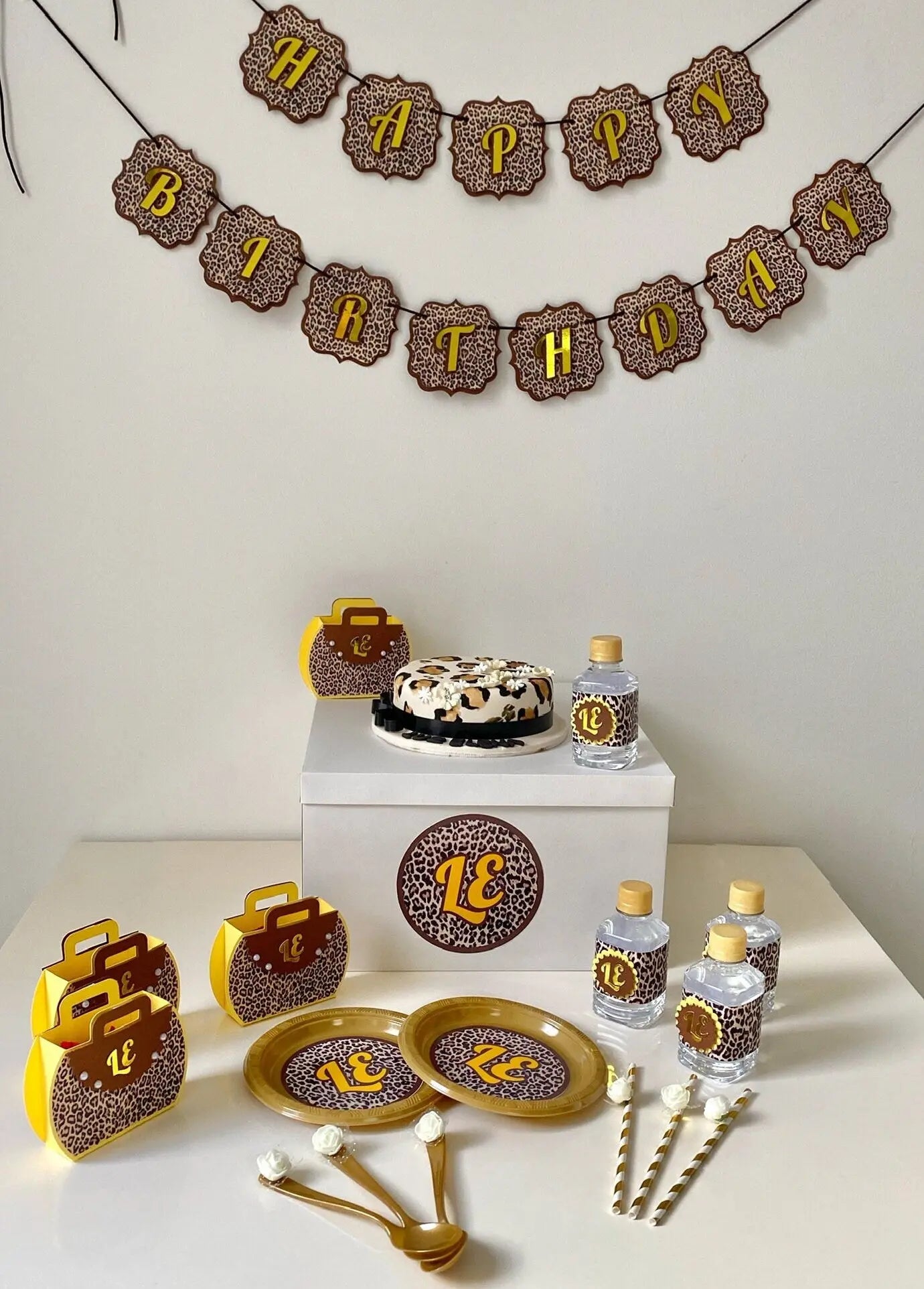 Leopard Birthday Banner Cheetah Party Decorations Leopard Theme Party Animal Print Banner  Cheetah Banner Leopard Birthday Leopard Print Mi tienda