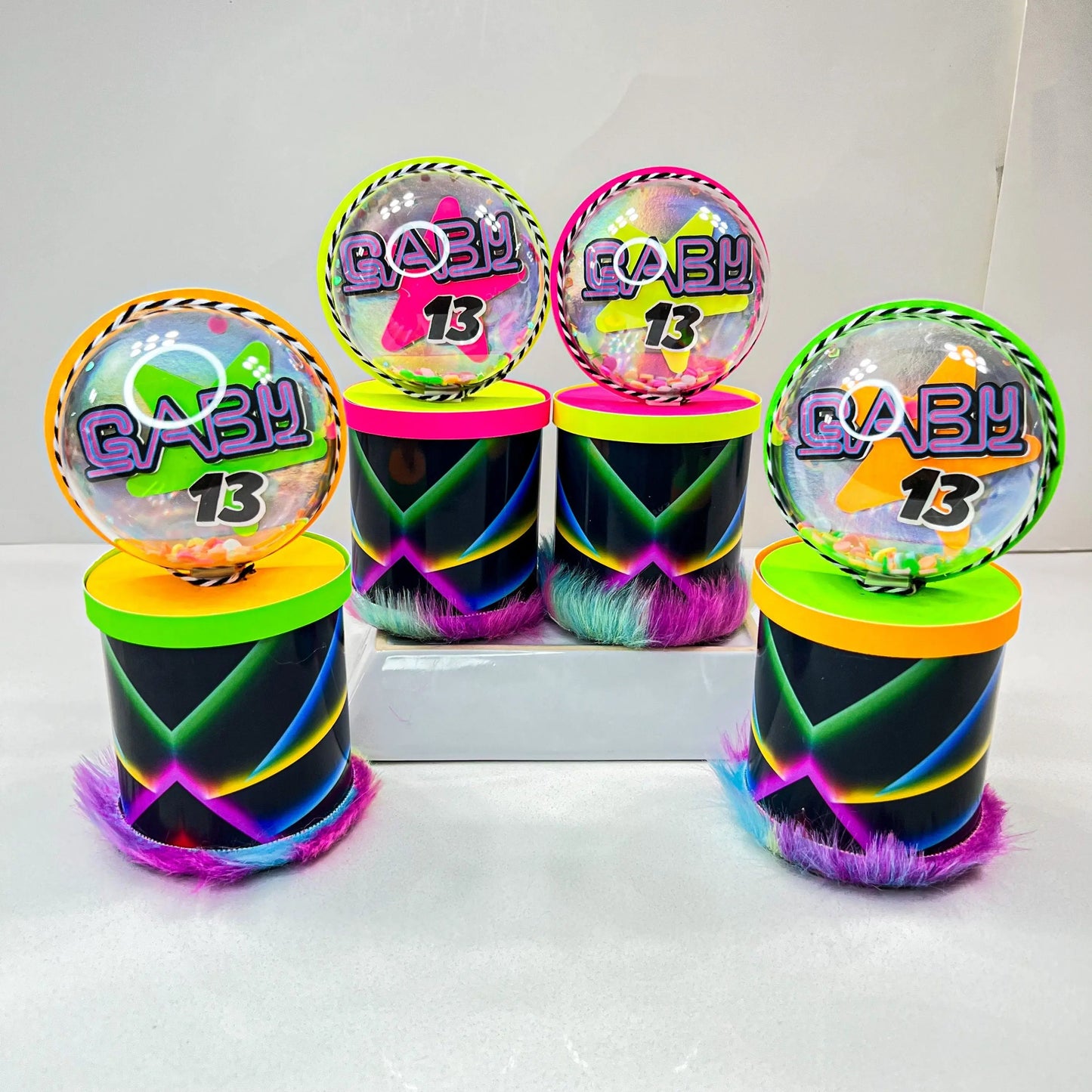 Neon Party Favors, Neon Party Decorations, Neon Birthday Decorations, Neon Party, Teens Birthday, Neon Chips Can Mi tienda