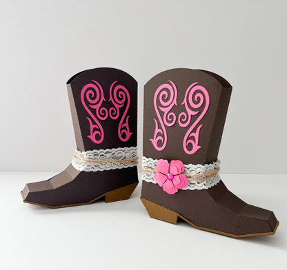 Blue Cowboy Boots Favor Box – Western Party Decorations, Cowgirl Birthday Favors, Rodeo Party Gift Box, Cowboy Theme Treat Box Mi tienda