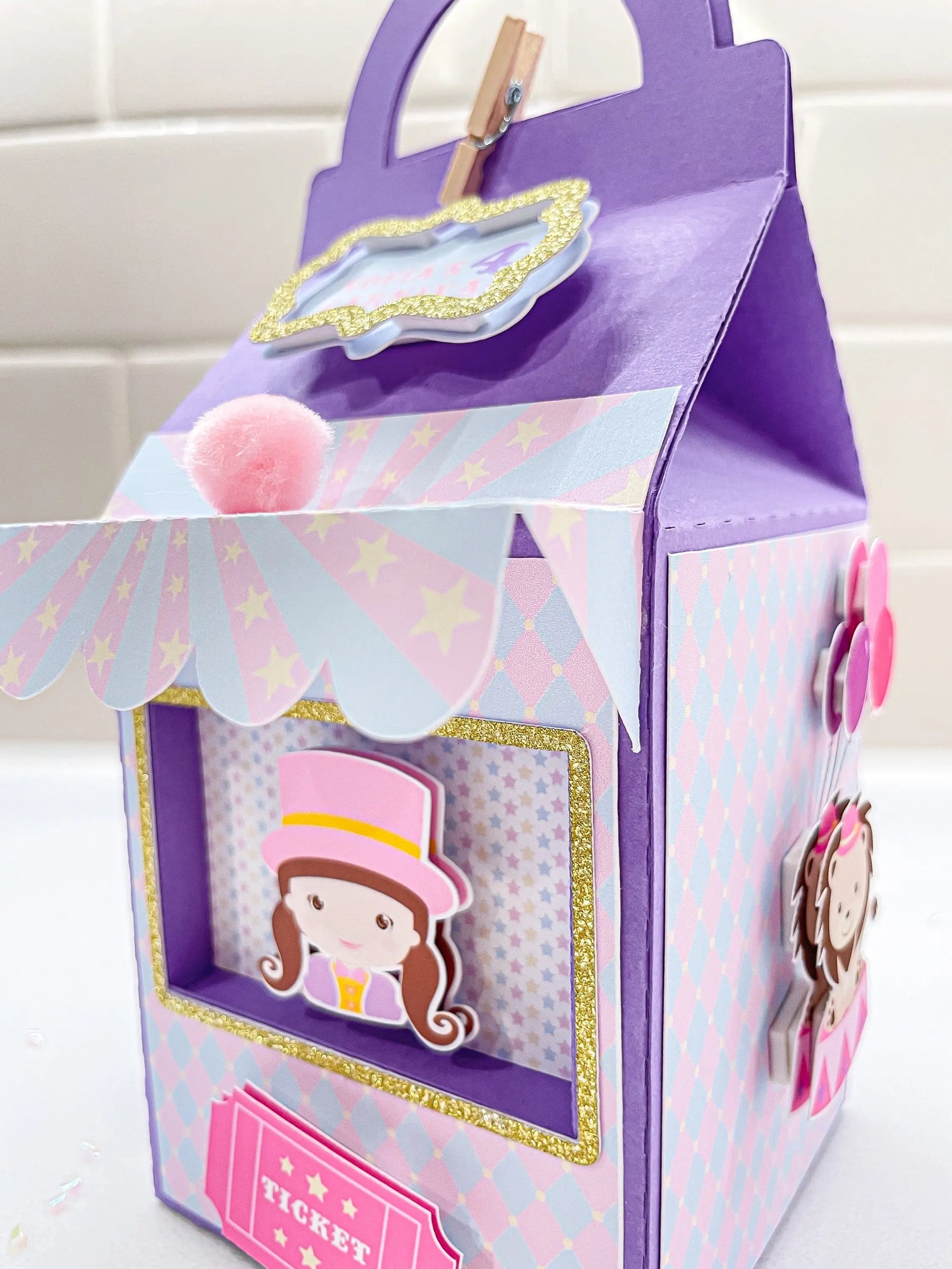 Personalized Circus Favor Boxes – Carnival Birthday Treat Box, Big Top Party Favors, Set of 6 Mi tienda