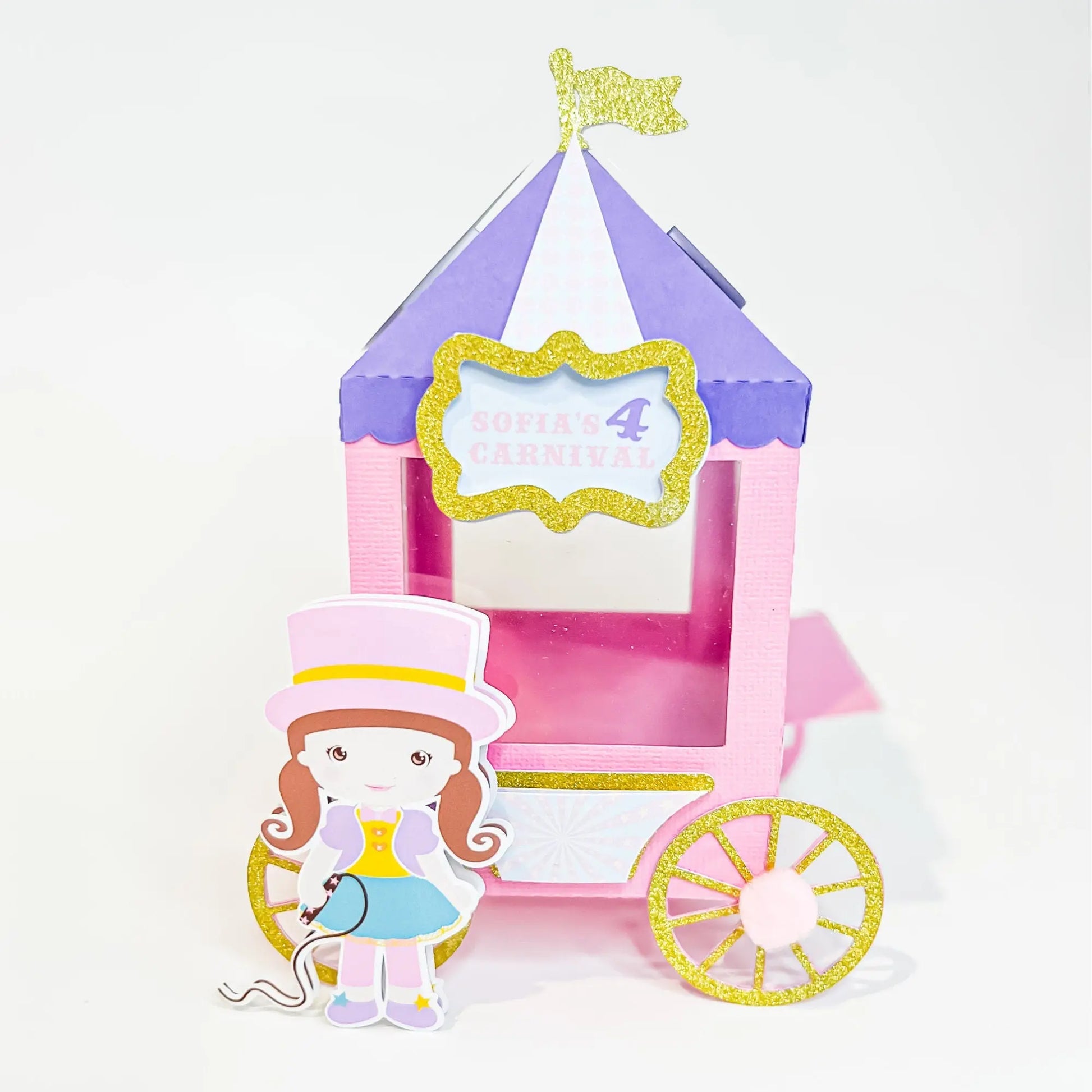 Big Top Circus Carriage Favor Boxes – Pastel Girl Birthday Party Favors, Set of 6 Mi tienda